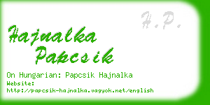 hajnalka papcsik business card